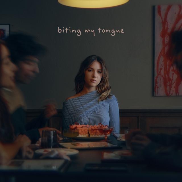 Album cover art for biting my tongue