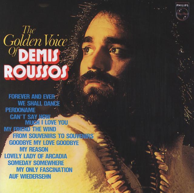 Album cover art for Golden voice of Demis Roussos