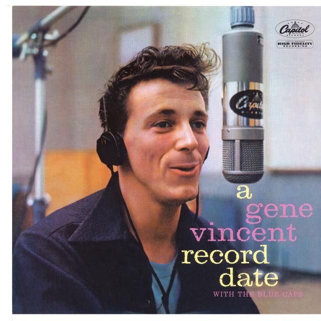 Album cover art for A Gene Vincent Record Date with the Blue Caps