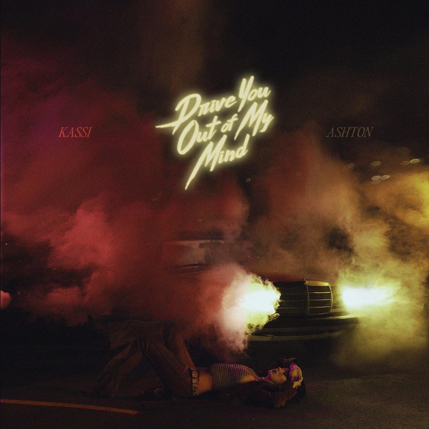 Lyric cover art as blurred background