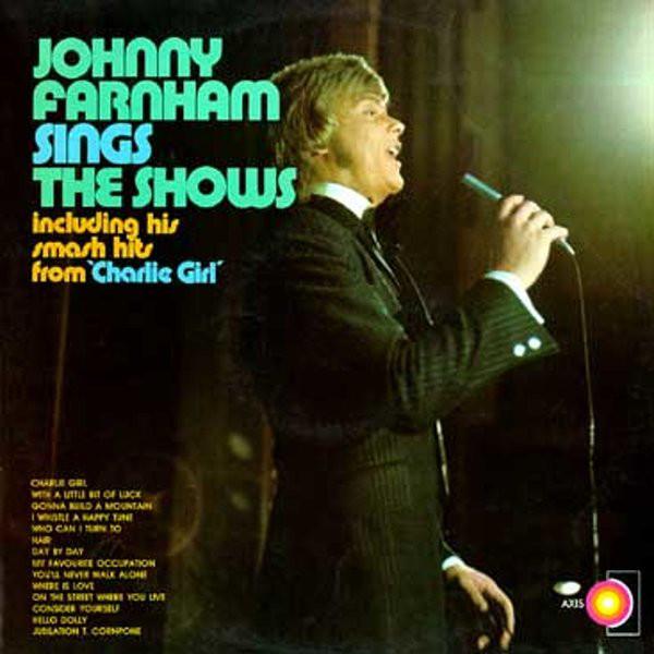 Album cover art for Johnny Farnham Sings The Shows