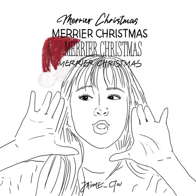 Album cover art for Merrier Christmas