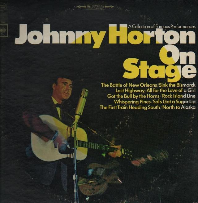 Album cover art for Johnny Horton On Stage