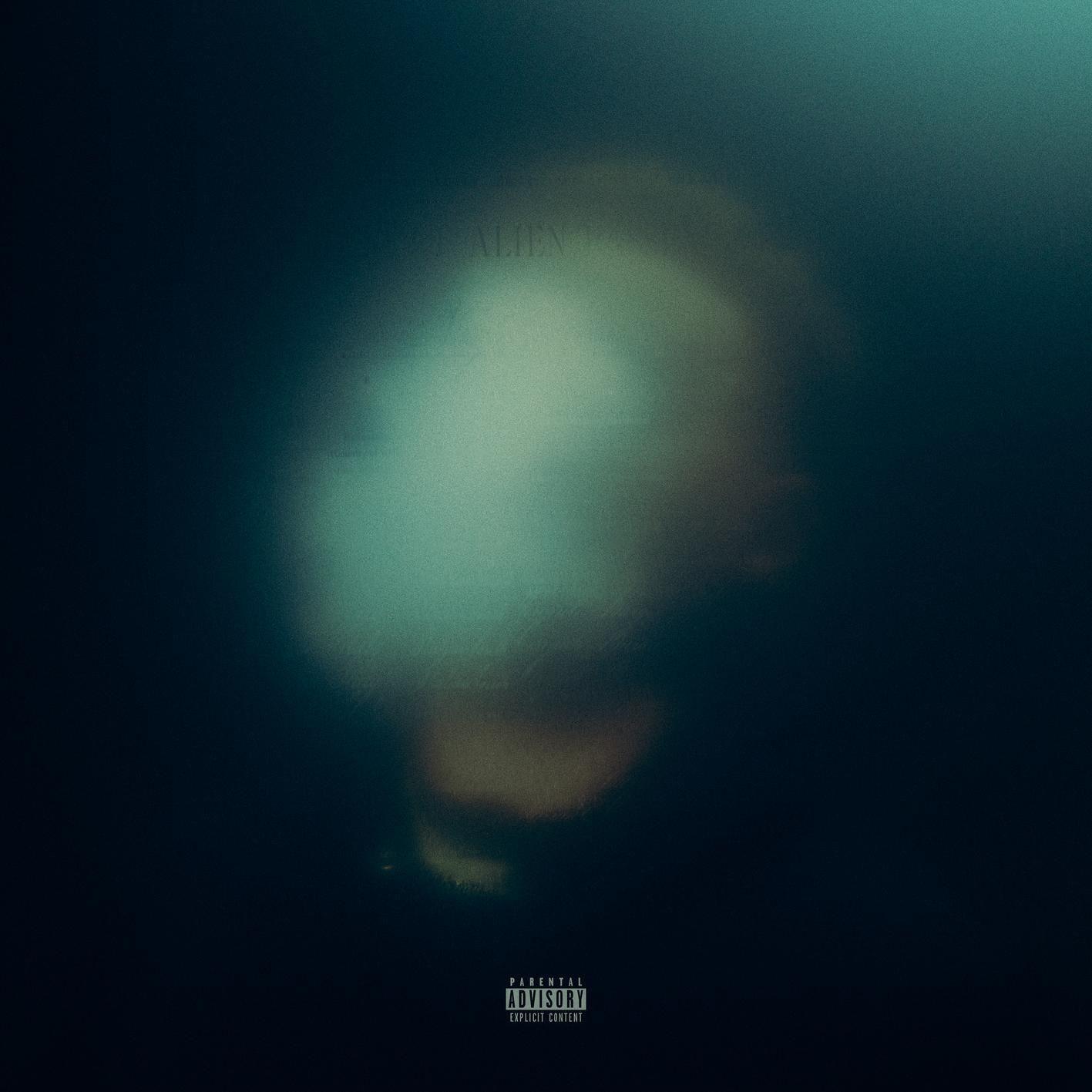 Lyric cover art as blurred background