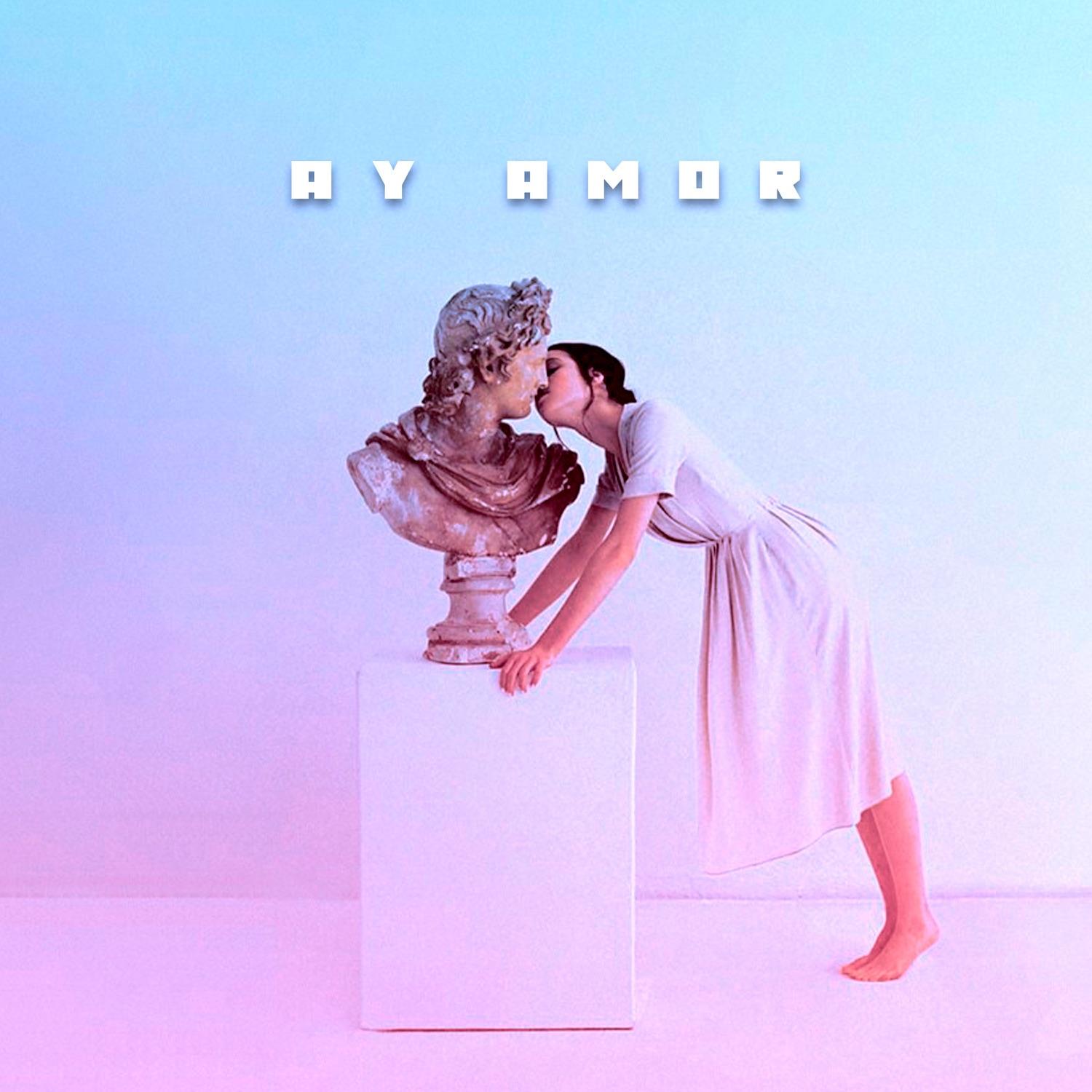 Lyric cover art as blurred background