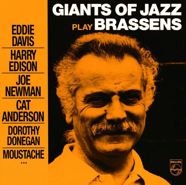 Album cover art for Giants of jazz play Brassens