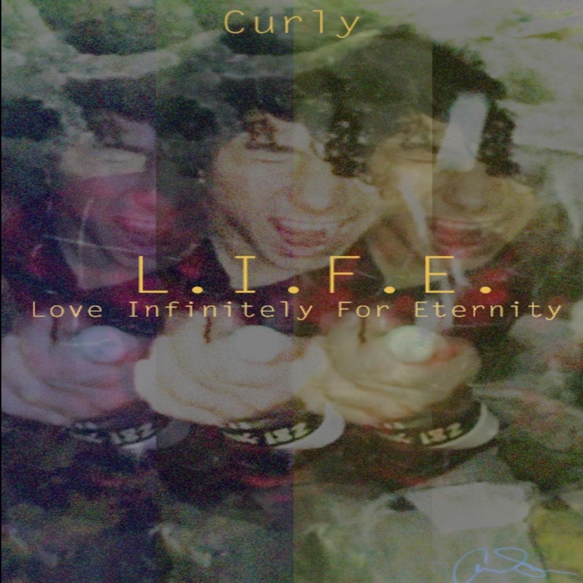 Lyric cover art as blurred background