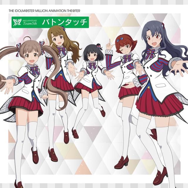 Album cover art for THE IDOLM@STER MILLION ANIMATION THE@TER MILLIONSTARS Team5th "Baton Touch" - Single